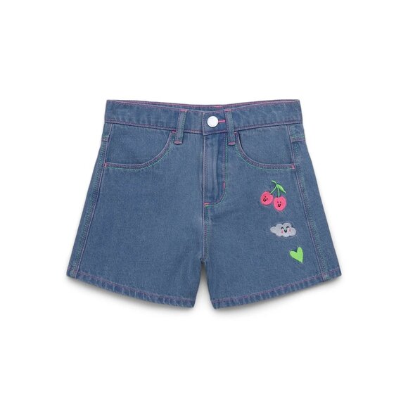 365 Kids by Garanimals Girls Denim Short, Size 10, Casual Style, Light Wash - Picture 3 of 3